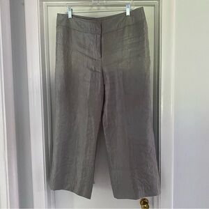 Vintage Rafael Pants Women Sz 12 Beach Casual Comfort Wide Leg Straight Metallic
